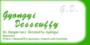 gyongyi dessewffy business card